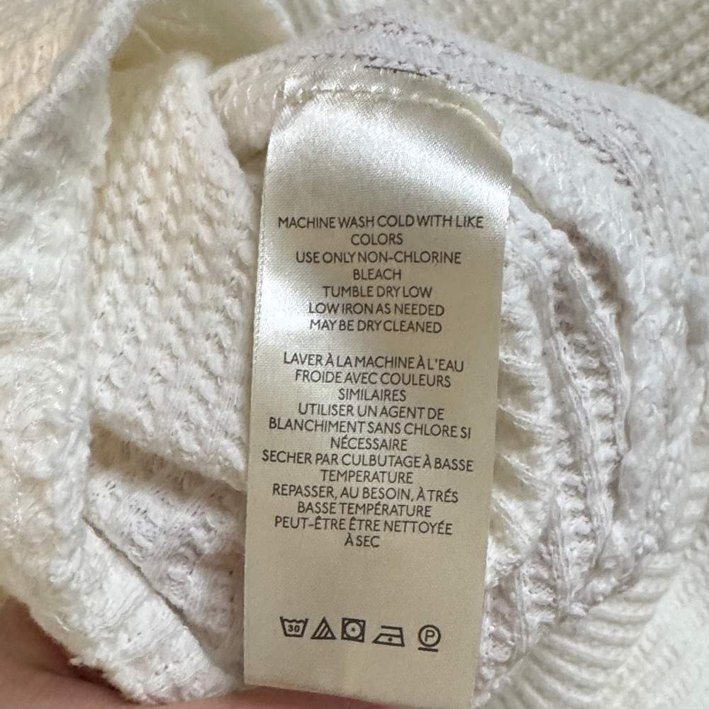 We The Free Cream Waffle-Knit Long Sleeve Top - Picture 6 of 7